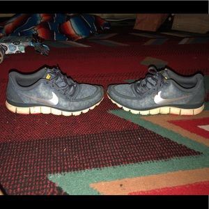 Gray cheetah Nike shoes